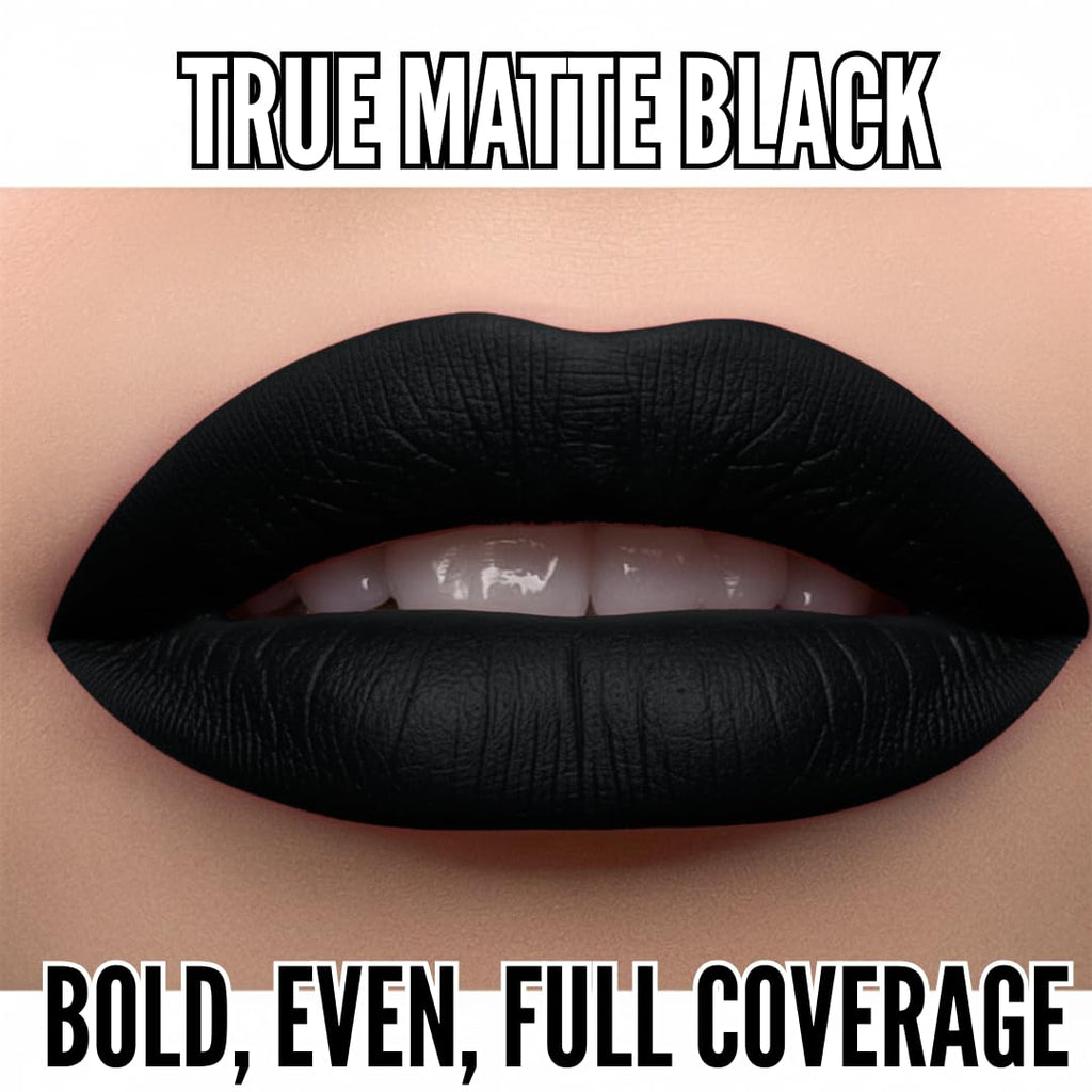 Mynena Matte Liquid Lipstick Black – Long-Lasting, Transfer-Proof, Vegan & Cruelty-Free