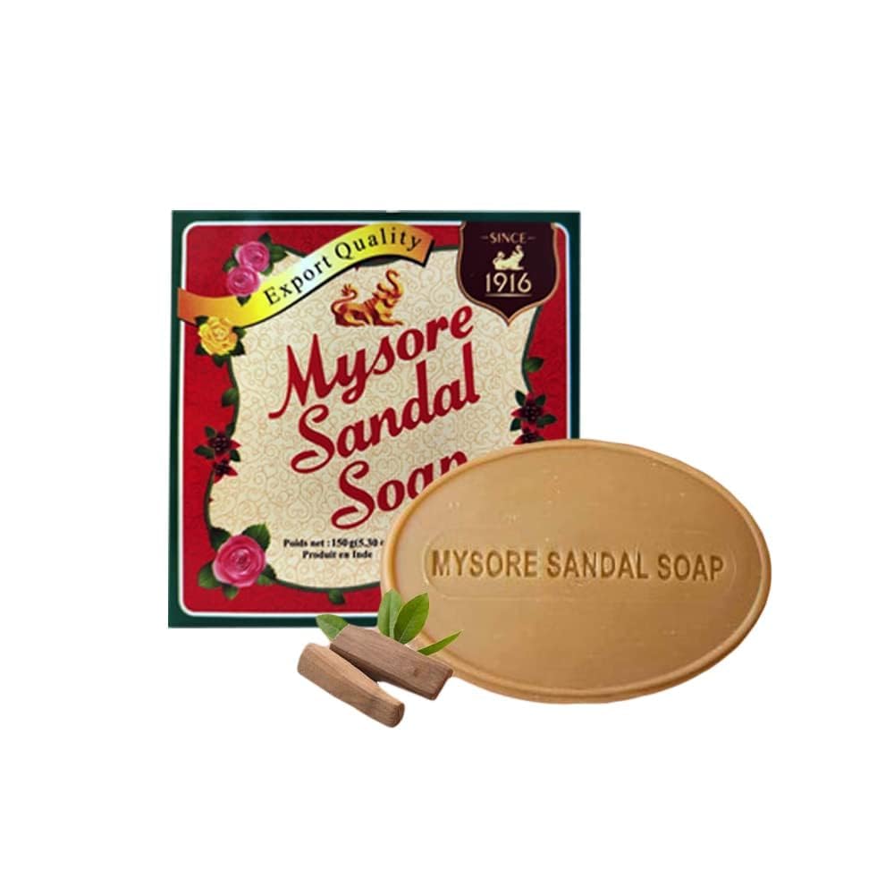 Mysore Sandal Soap - 12 Bars (150g each) with Pure Sandalwood Oil