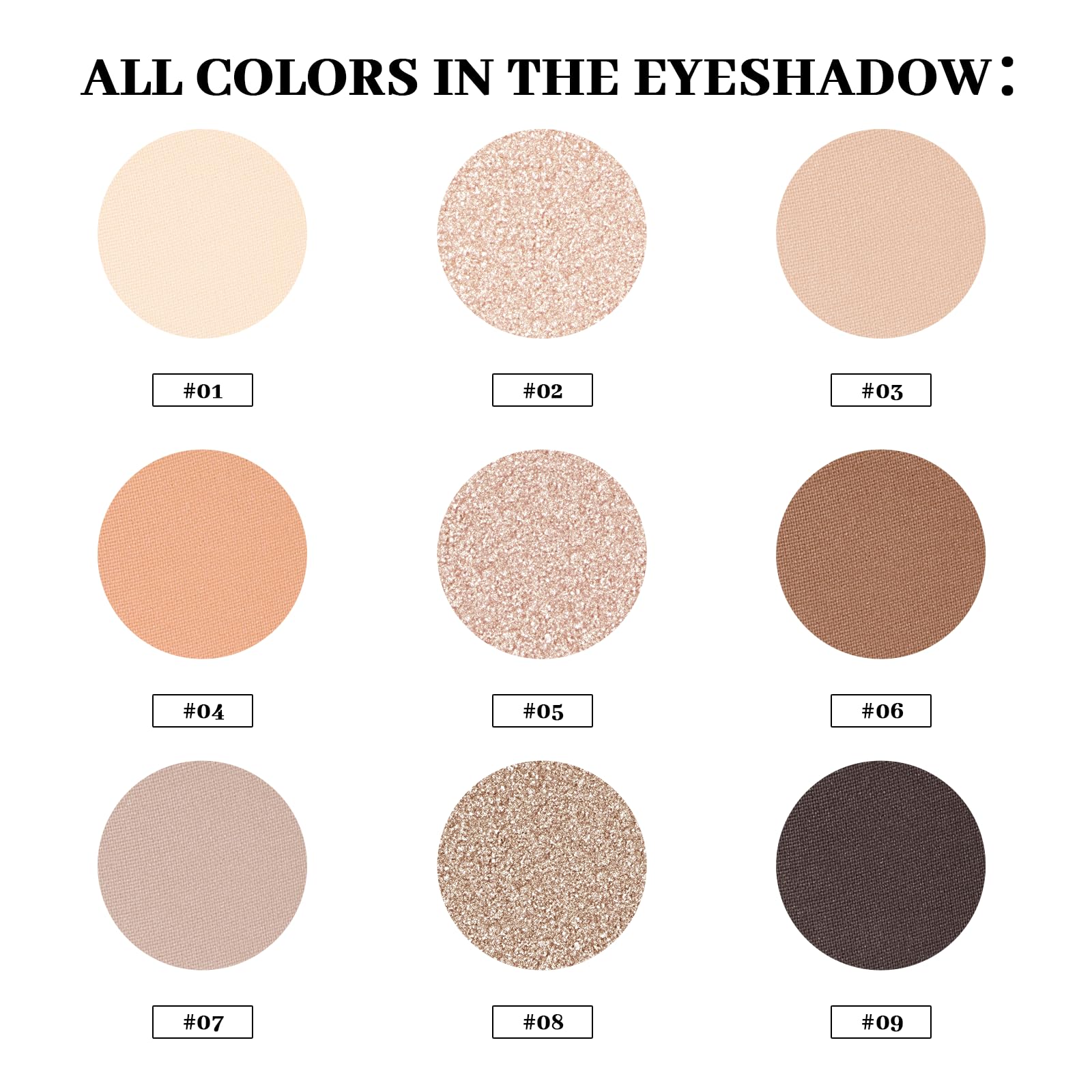 MYSTER ROSEY Neutral Eyeshadow Palette – Matte Nude 9-Shade Collection