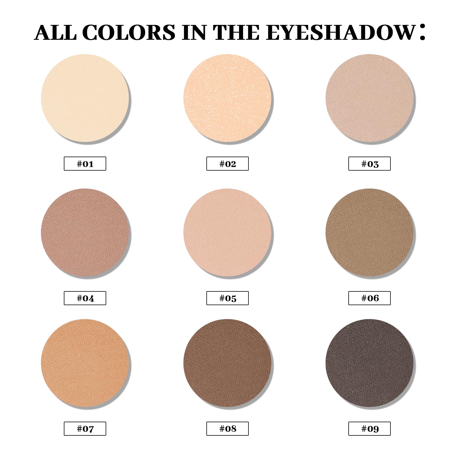 MYSTER ROSEY Neutral Eyeshadow Palette – 9 Matte Nude Shades, 12H Wear, Vegan & Cruelty-Free, Mirror Included – 0.5oz