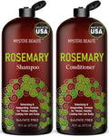 MYSTÉRE BEAUTÉ Rosemary Shampoo & Conditioner for Hair Growth – Sulfate Free, 16 oz