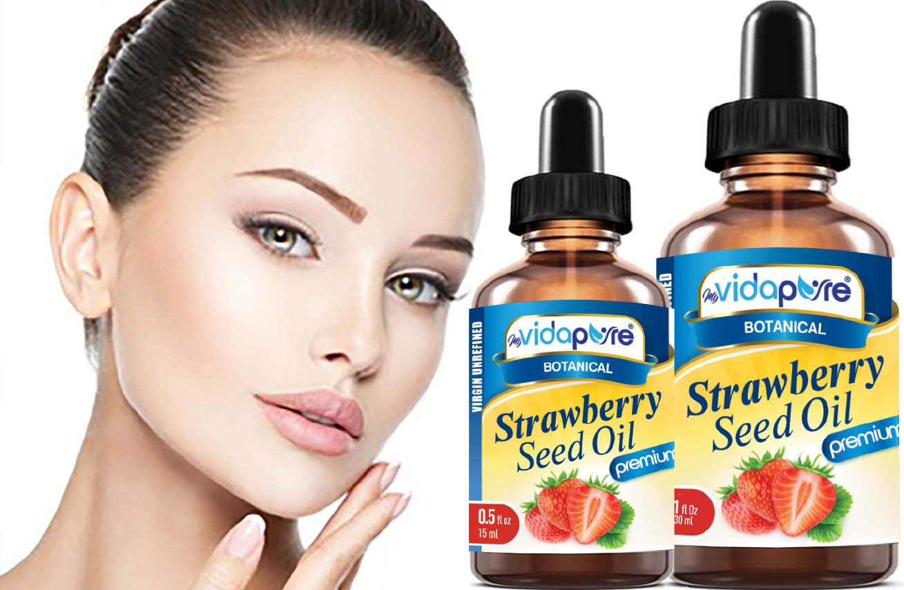 MYVIDAPURE Strawberry Seed Oil – 100% Pure, Cold-Pressed Moisturizer (0.5 Fl Oz)