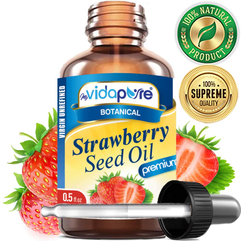 MYVIDAPURE Strawberry Seed Oil – 100% Pure, Cold-Pressed Moisturizer (0.5 Fl Oz)