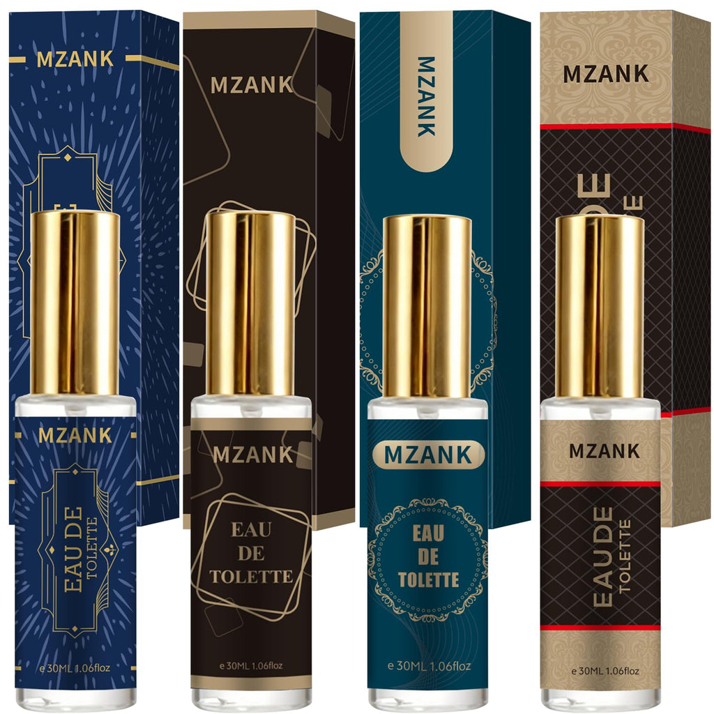 MZANK 4 Pack Cologne for Men – 4x30ml Travel Gift Set