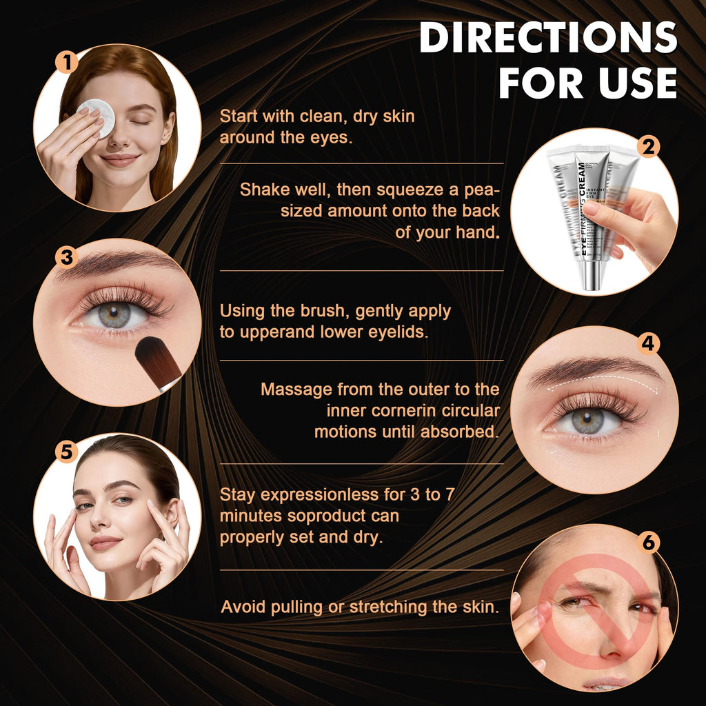 Nabevin KKP Perfection Eye Tightener with Brush – Instant Firming Formula | Portable 0.71 fl oz