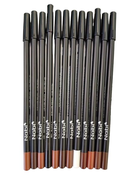 Nabi 12-Piece Eye & Lip Liner Set - 12 Colors (Brown 7.5)