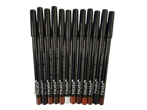 Nabi 12-Piece Lip Liner Set – 12 Brown Shades for Precise Definition