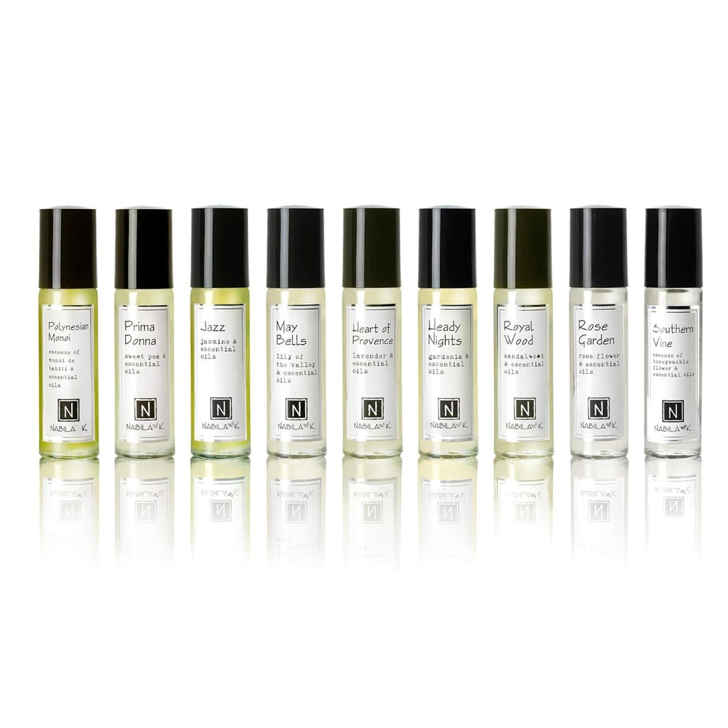 Nabila K Roll-on Perfume Set of 9 | All-Natural, Alcohol-Free, TSA-Approved