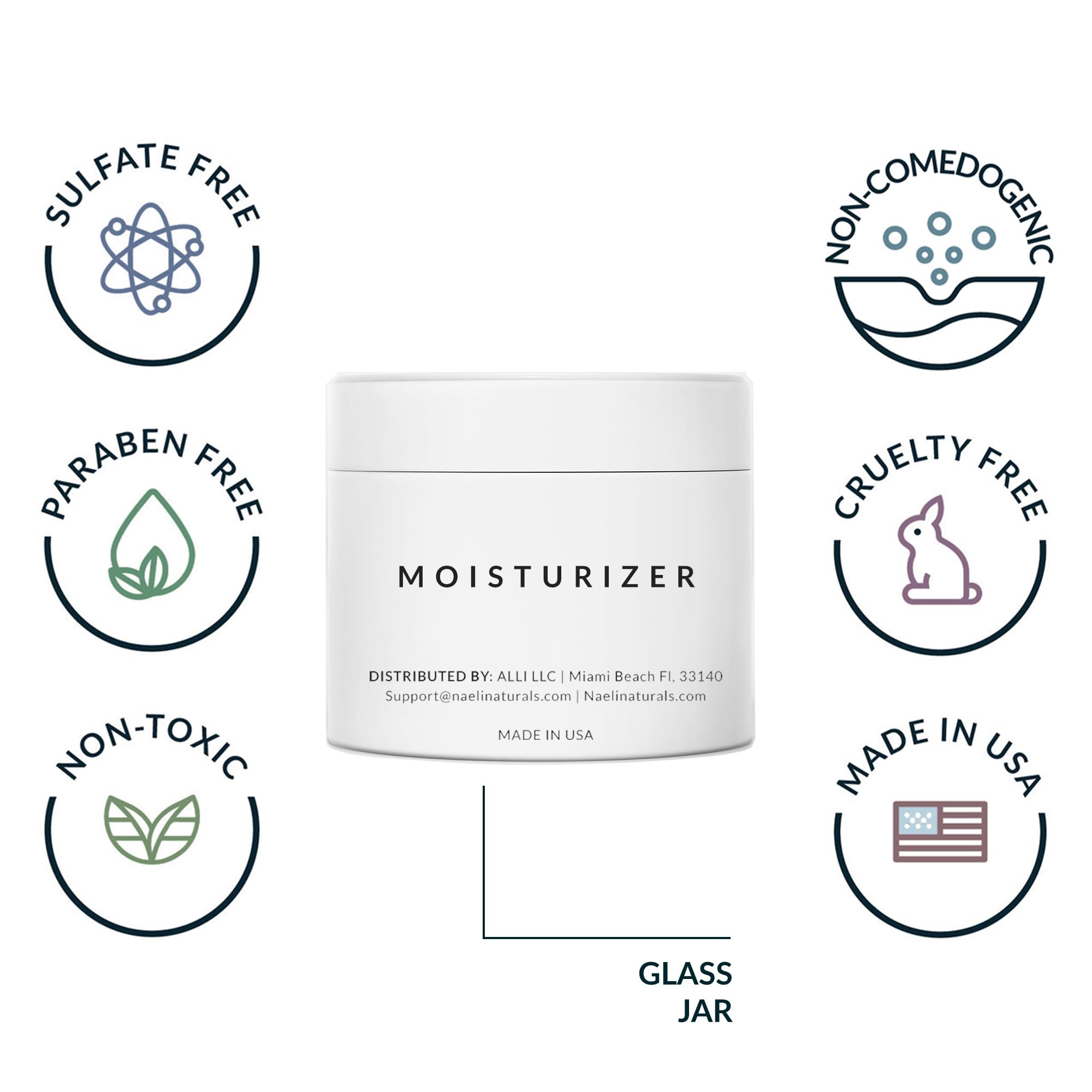NAELI Face Moisturizer SPF 30 – Lightweight Hydration with Hyaluronic Acid