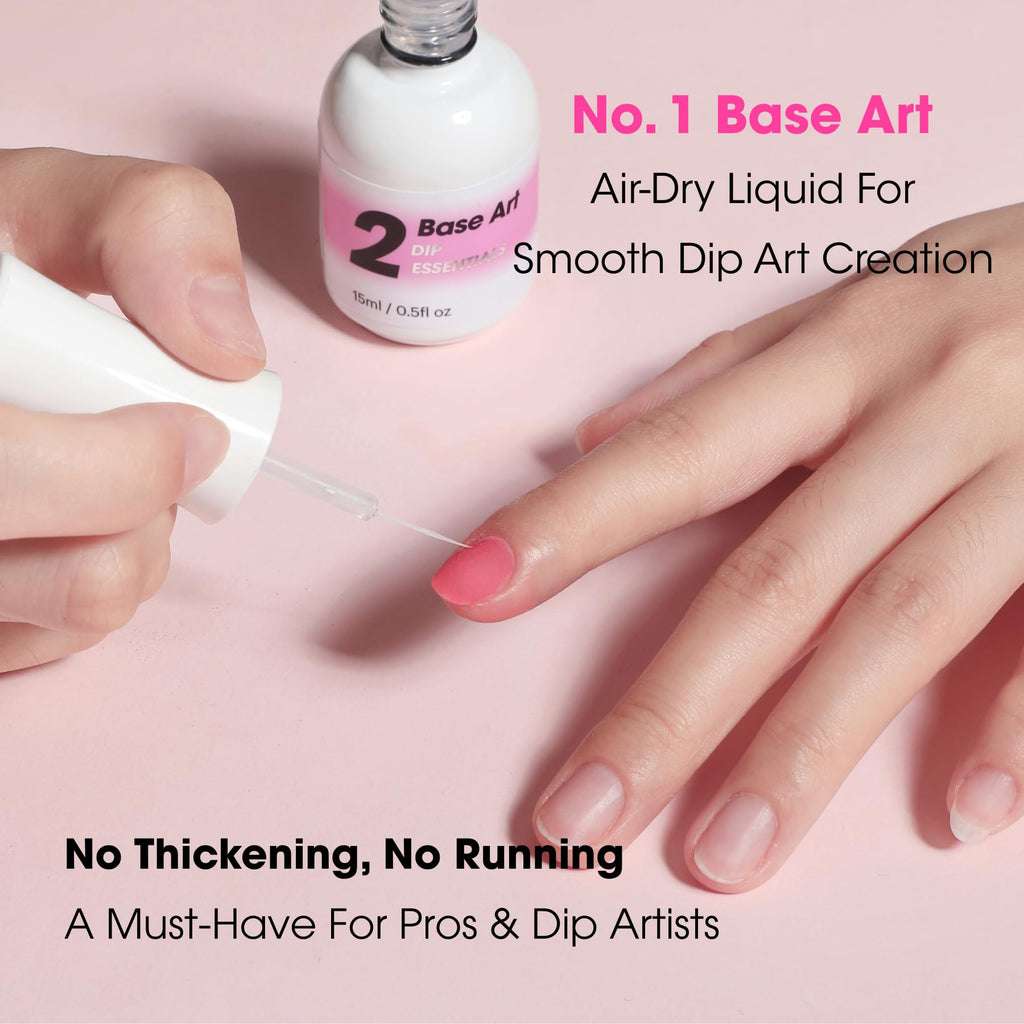 NAGAIA Premium Nail Dipping System - Dip Powder Art Base Coat, No UV Lamp, Low Odor