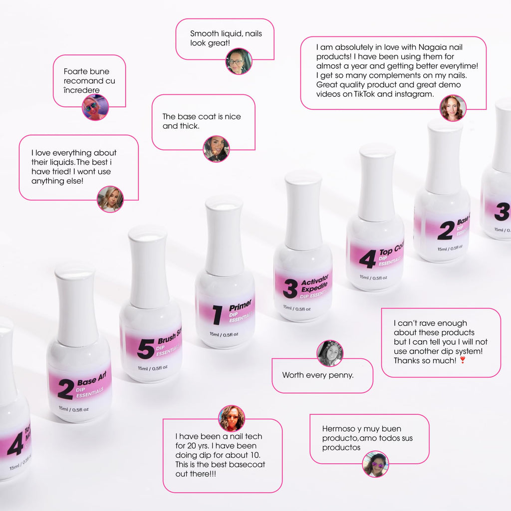 NAGAIA Premium Nail Dipping System - Dip Powder Art Base Coat, No UV Lamp, Low Odor