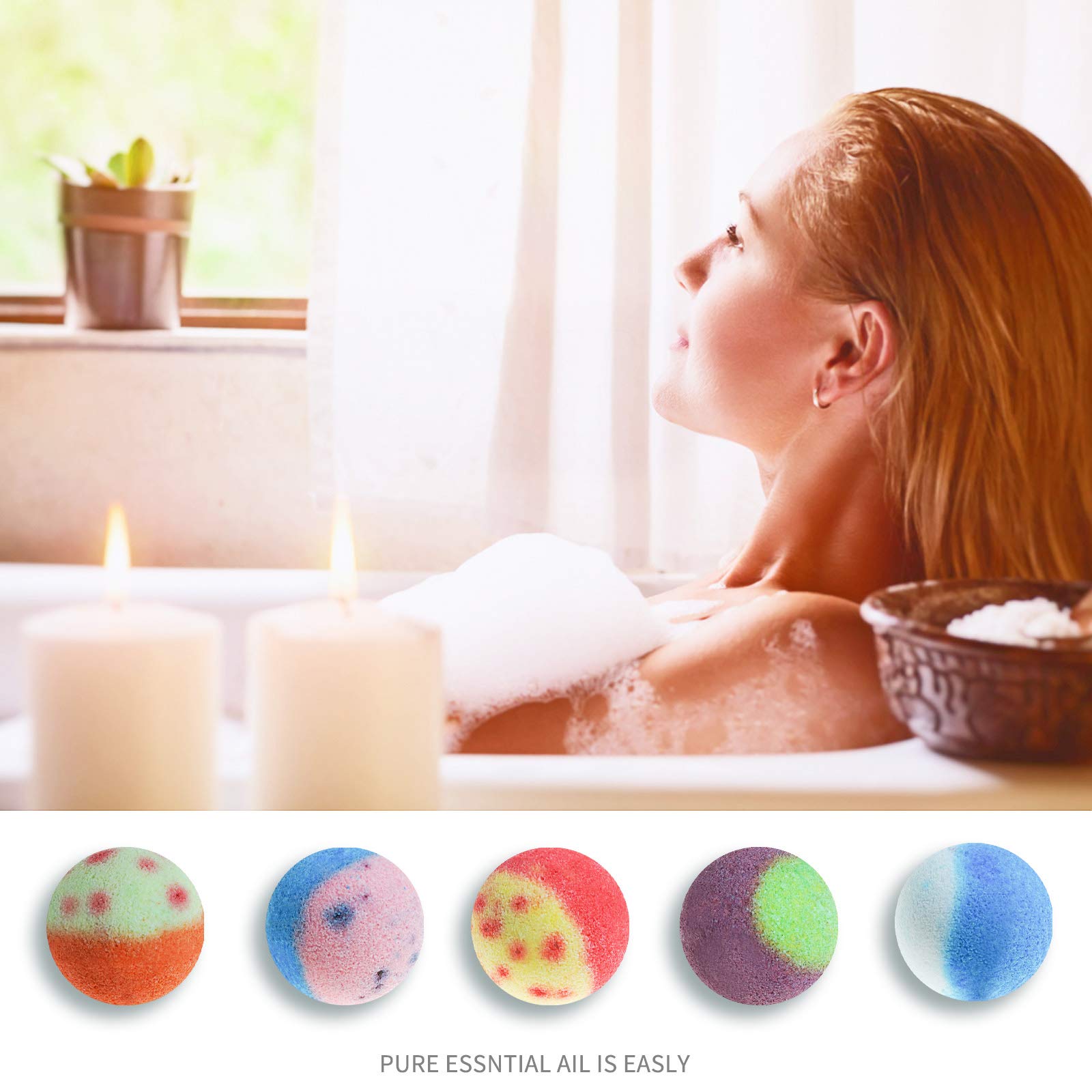 Nagaliving Bath Bombs Gift Set – 10 Organic Bubble Bombs for Valentine’s Day & Christmas