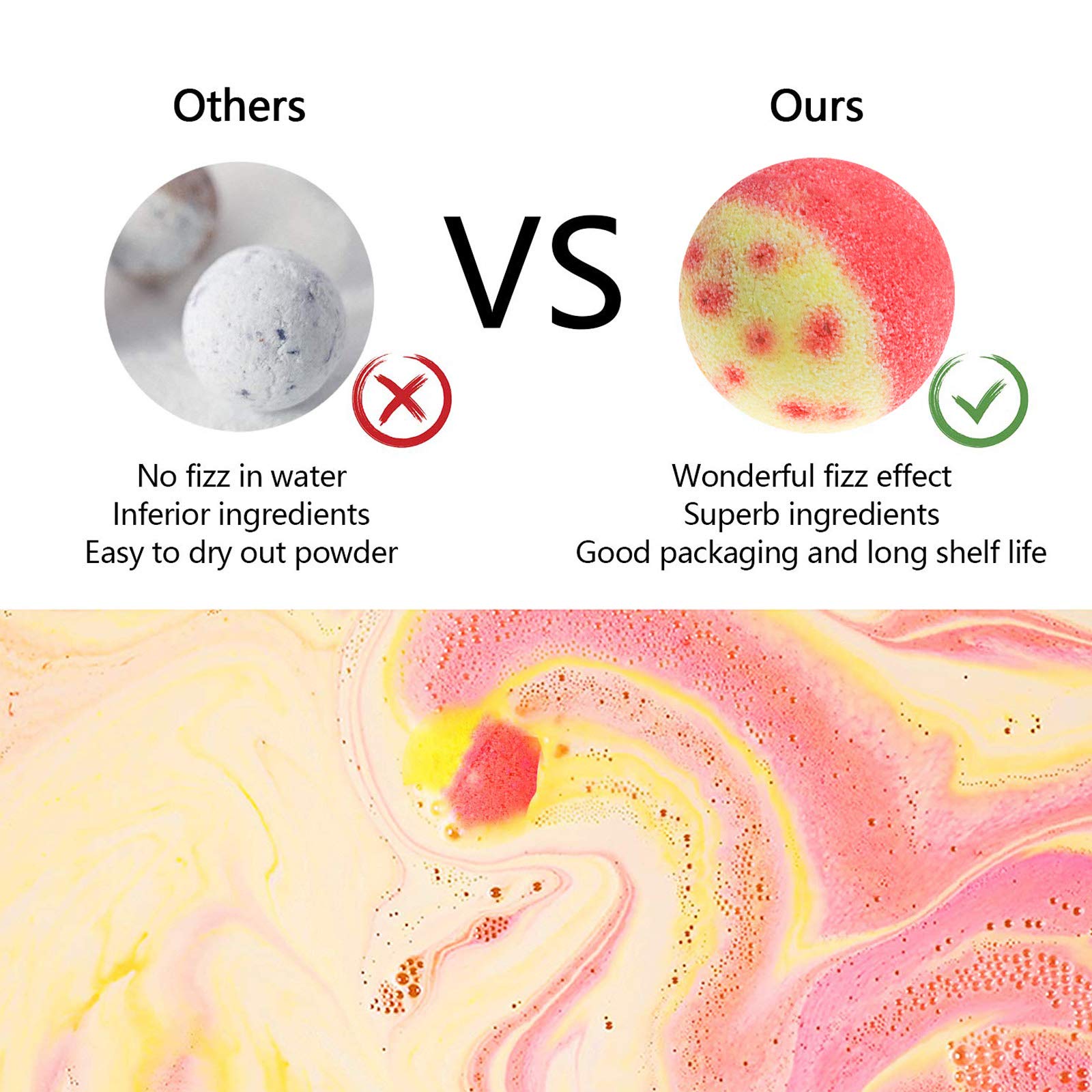 Nagaliving Bath Bombs Gift Set – 10 Organic Bubble Bombs for Valentine’s Day & Christmas