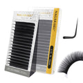 NAGARAKU Eyelash Extensions – Classic J B C D N L LC LD L Curl, 0.03-0.20, 5-17mm, Matte Black