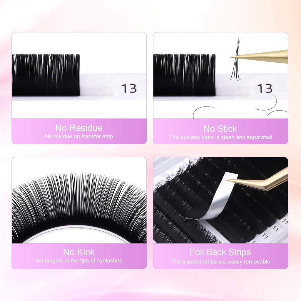 NAGARAKU Eyelash Extensions – Classic Lashes (J, B, C, D, N, LC, LD) 0.03-0.20 | 5-17mm