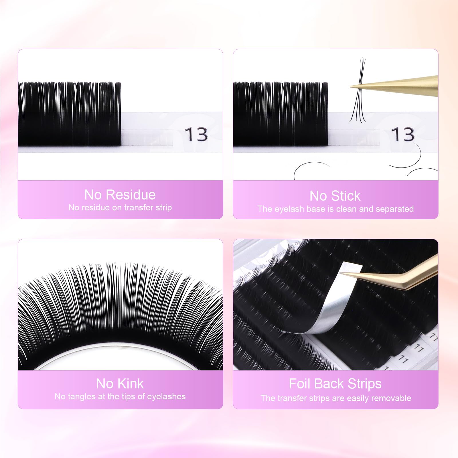NAGARAKU Eyelash Extensions – Classic Lashes (J, B, C, D, N, LC, LD) 0.03-0.20 | 5-17mm