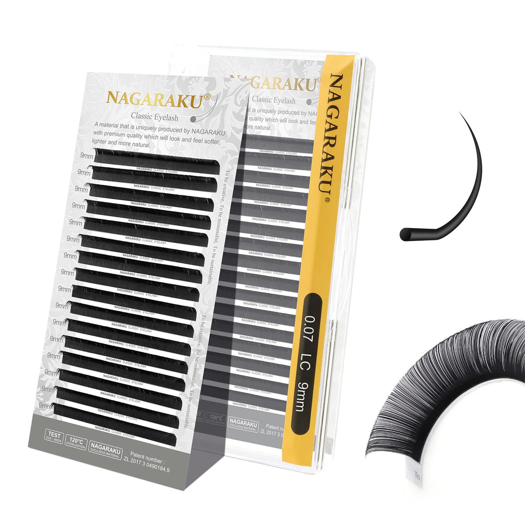 NAGARAKU Eyelash Extensions – Classic Lashes (J, B, C, D, N, LC, LD) 0.03-0.20 | 5-17mm