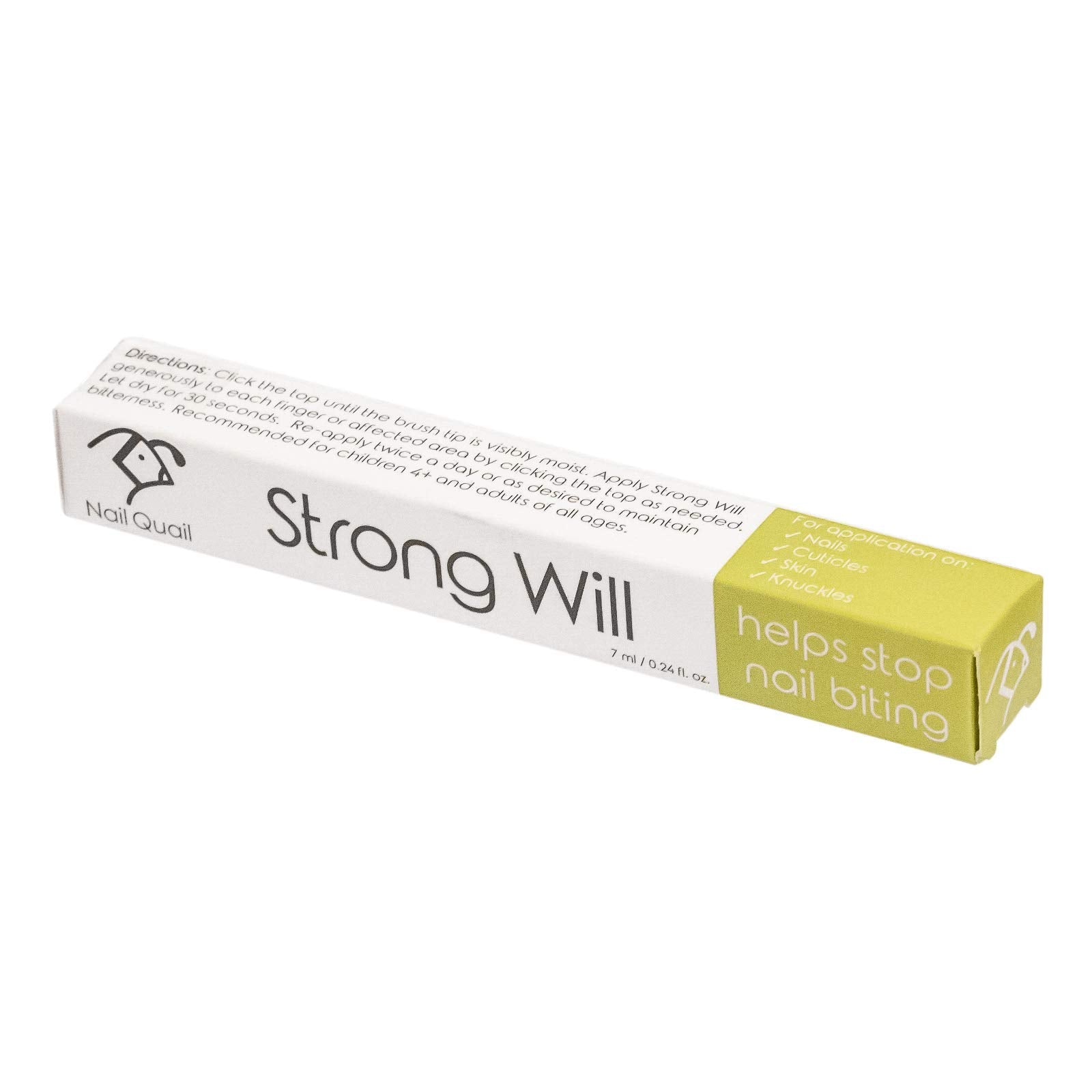 Nail Quail Strong Will Anti-Nail Biting Pen, 7ml — Made in USA