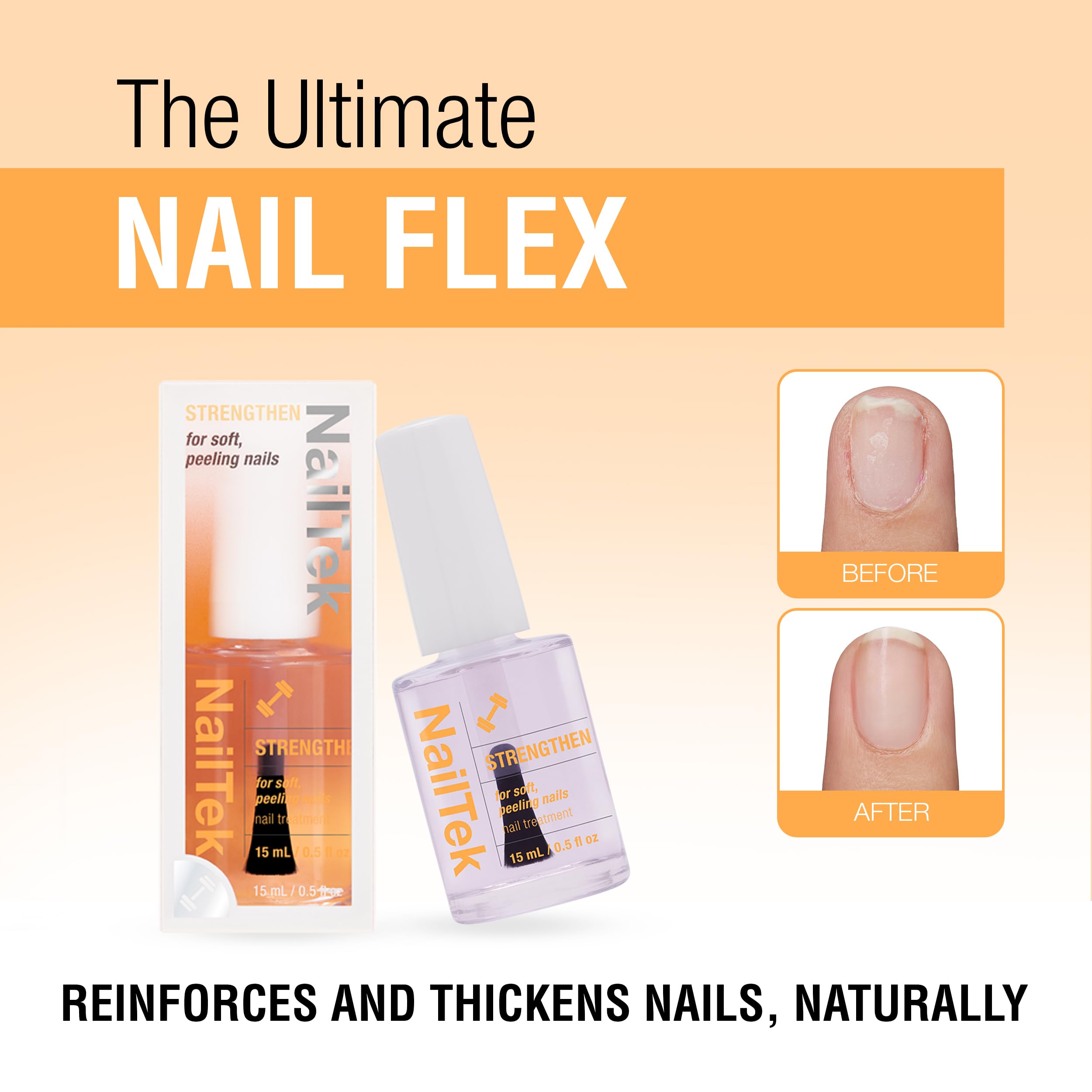 Nail Tek Formula 2 Nail Strengthener Polish – Protein-Enriched Repair for Soft, Weak Nails (0.5 fl oz)