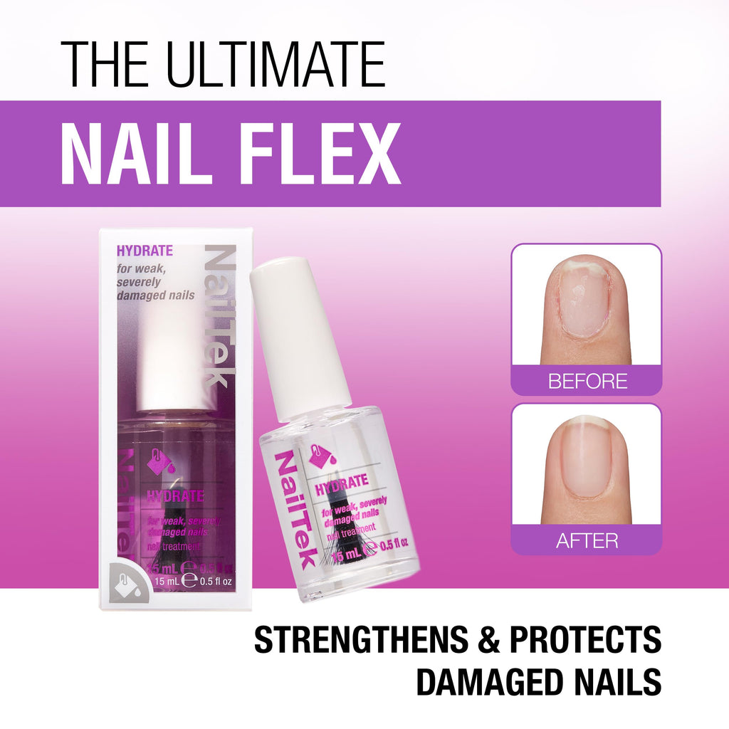 Nail Tek Hydrate Formula 4 – Moisturizing Nail Strengthener & Treatment (0.5 fl oz)