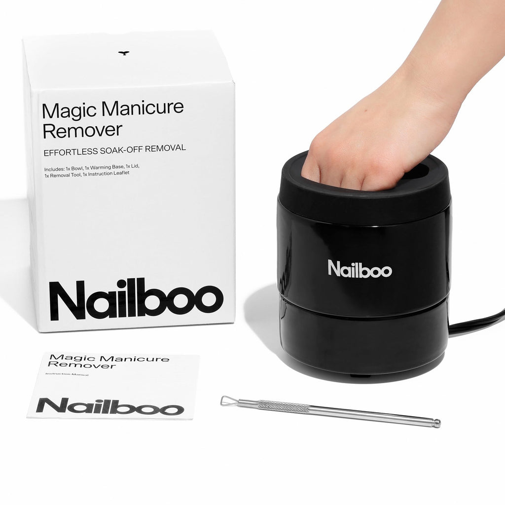 Nailboo Acetone Nail Polish Remover & Heated Soak Off Bowl Kit – Pure Acetone 16 fl oz & Electric Nail Removal System