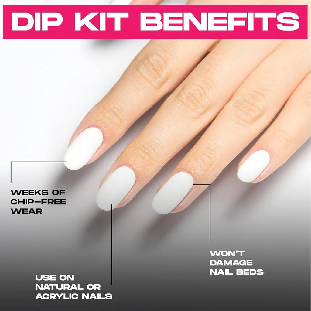 Nailboo Dip Powder Kit Bundle – 3 Powders + Full System (0.8 oz each) – No UV, Pink or Nude