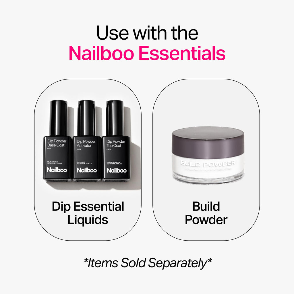 Nailboo Dark Dreams Dip Powder – Black Nail Dipping Powder | No UV Light Needed, DIY Nails at Home