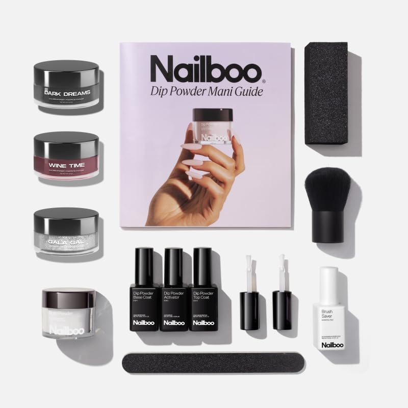 Nailboo Dip Powder Kit Bundle — 3 Pigmented Shades, No UV Light