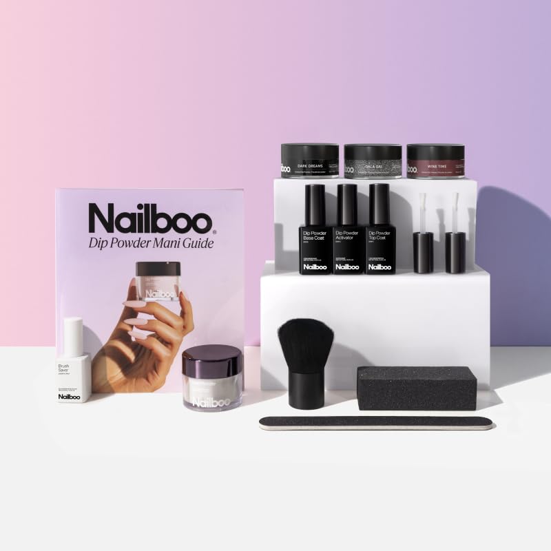 Nailboo Dip Powder Kit Bundle — 3 Pigmented Shades, No UV Light