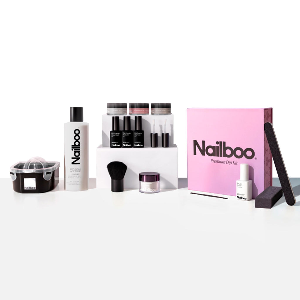Nailboo Dip Powder Nail Kit – 3 Custom Shades, No UV Needed, Pro Tools & Acetone Remover