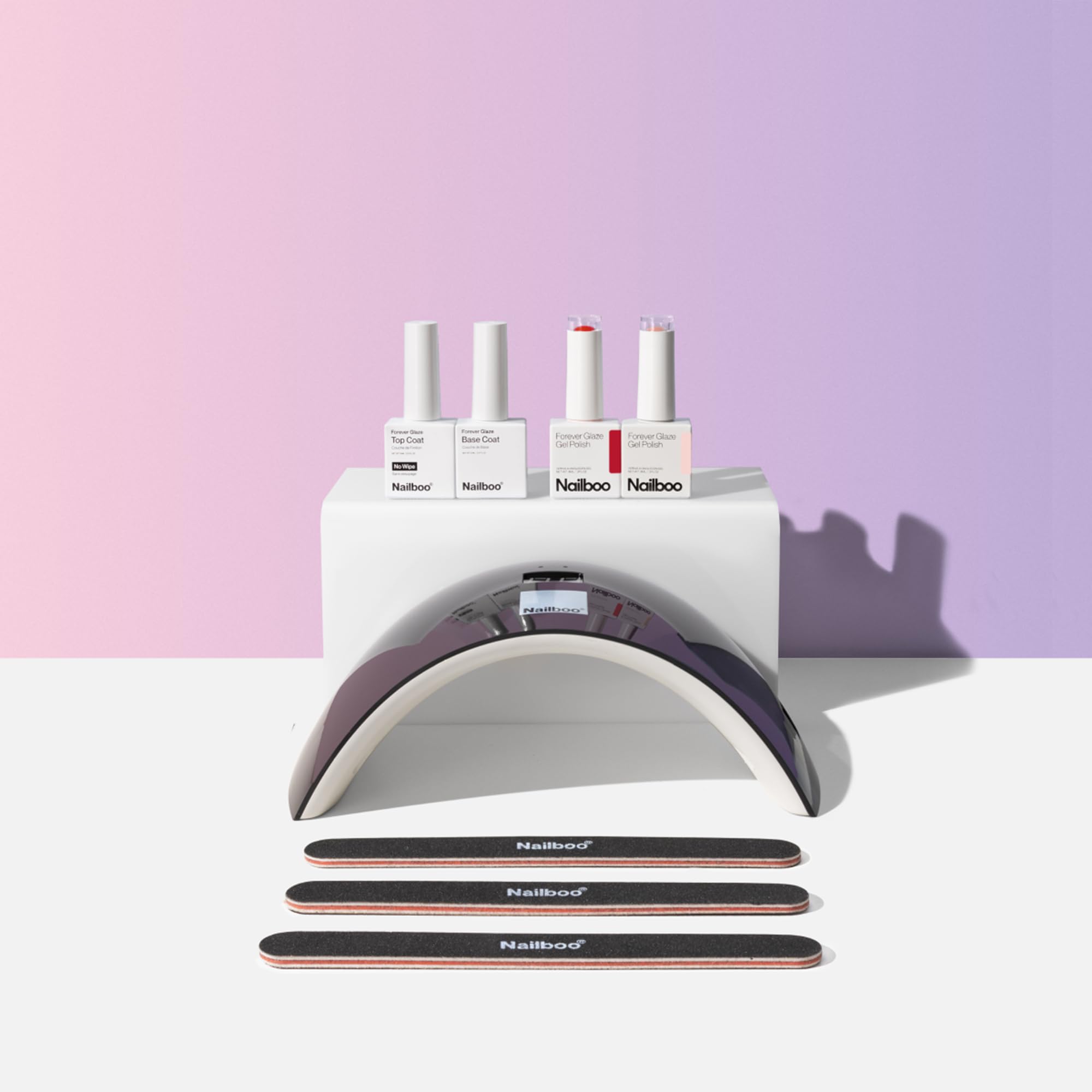 Nailboo Gel Nail Polish Kit with UV Lamp – Forever Glaze Polishes & Pro Cure LED Lamp