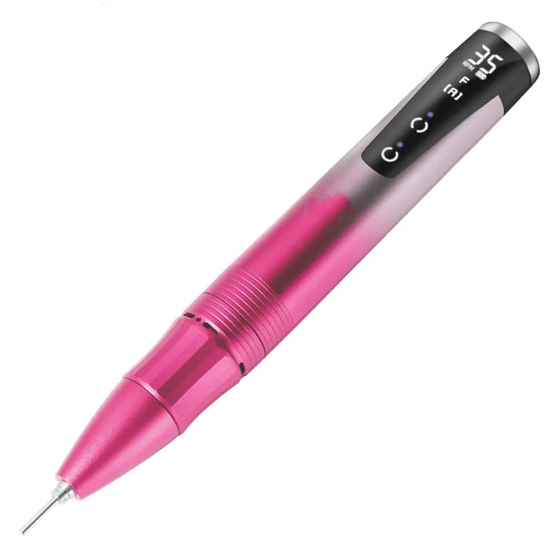 35000 RPM Wireless Nail Drill for Home Use – Rechargeable Cordless E-File (Red)