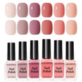 Nailshion 6 Colors Nail Polish Set – Quick-Dry, Non-Toxic Nude to Dusty Pink Shades