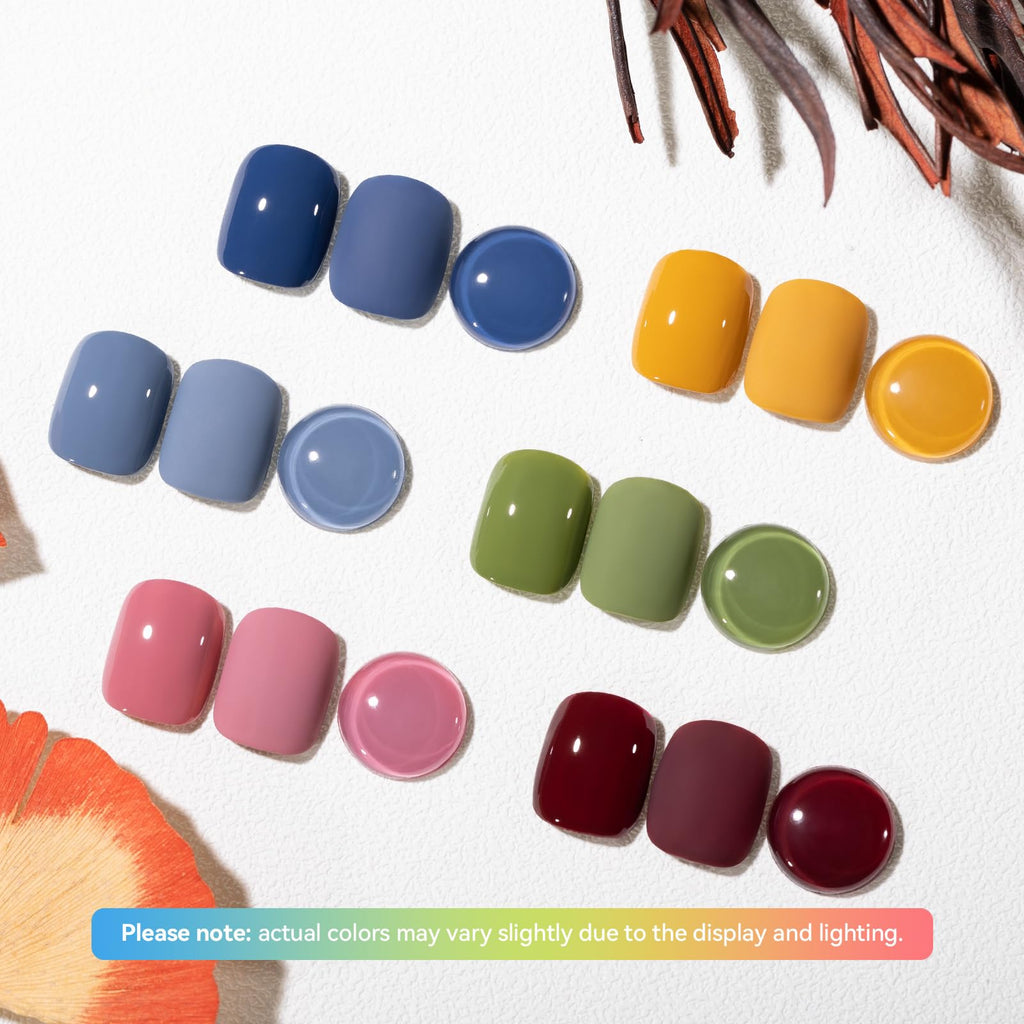 Nailshion Nail Polish Set – 6 Non-Gel Colors, Quick Air Dry, Vegan & HEMA-Free
