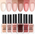 Nailshion Nude Nail Polish Set – 6 Neutral Shades, Quick-Dry, Non-Toxic, Castor Oil + Vitamin E