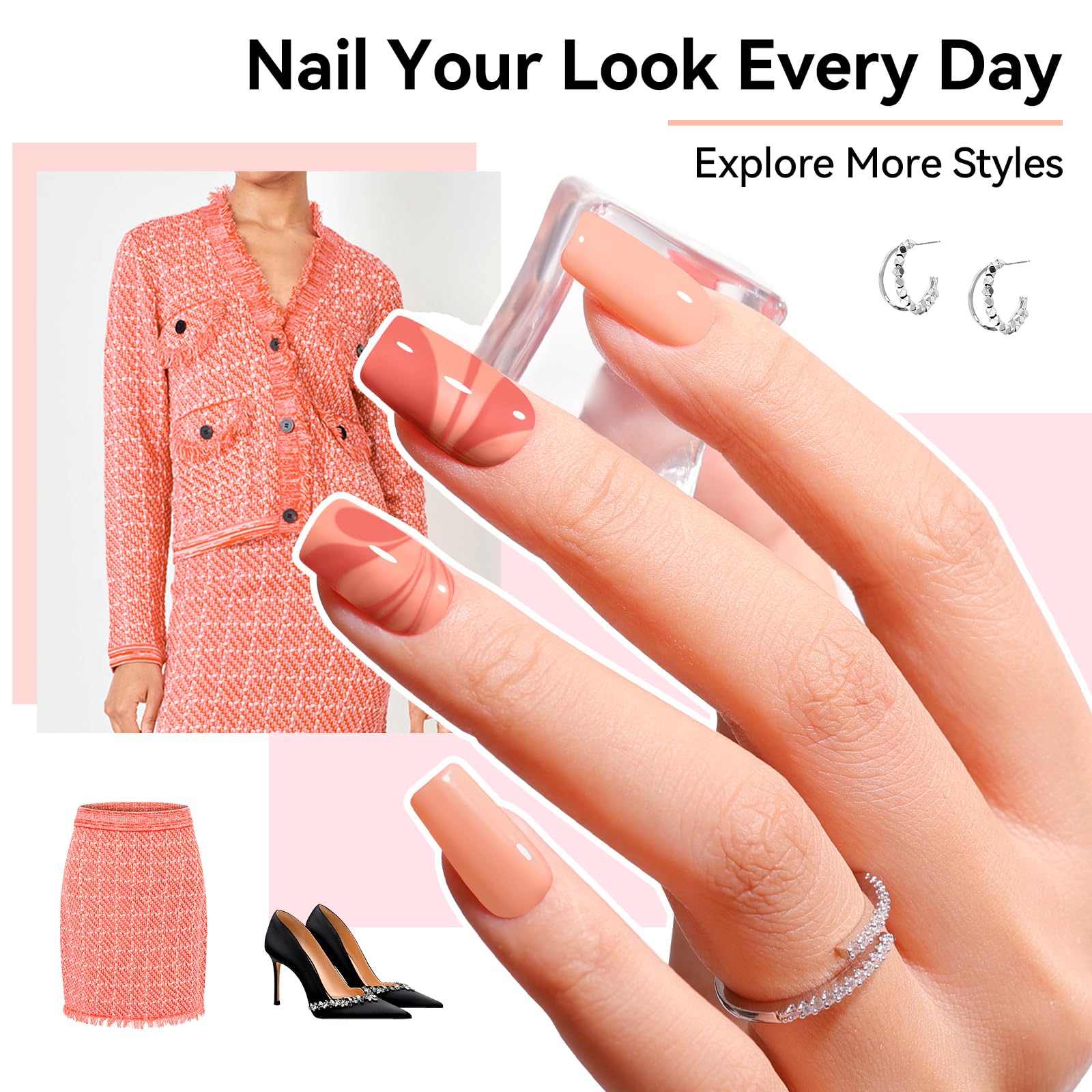 Nailshion 6 Colors Nail Polish Set – Quick-Dry, Non-Toxic Nude to Dusty Pink Shades