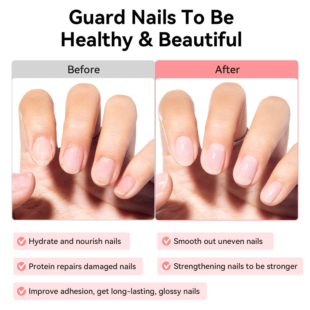 Nailshion Ridge Filler Base Coat – 3-in-1 Nail Strengthener & Nourishing Base