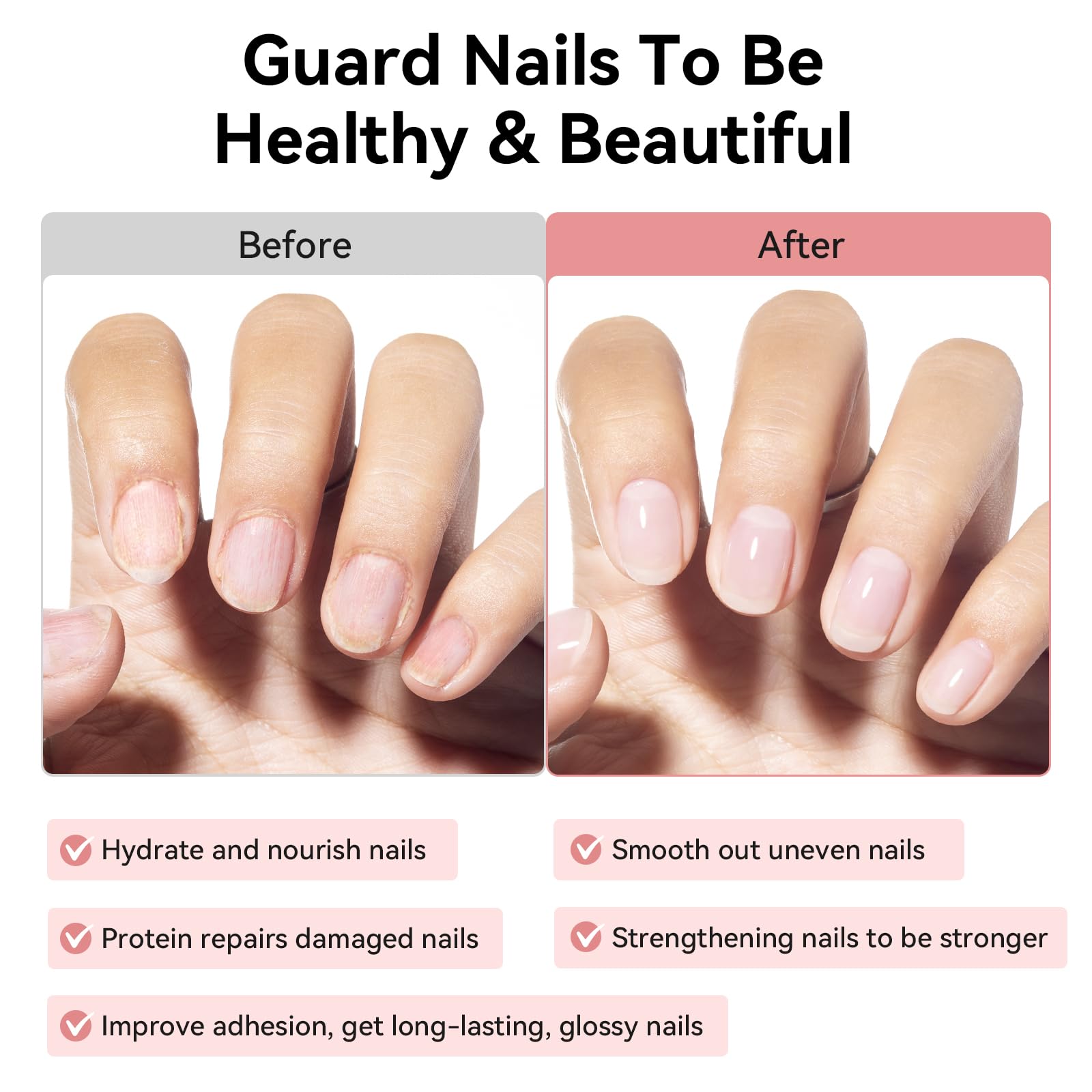 Nailshion Ridge Filler Base Coat – 3-in-1 Nail Strengthener & Nourishing Base