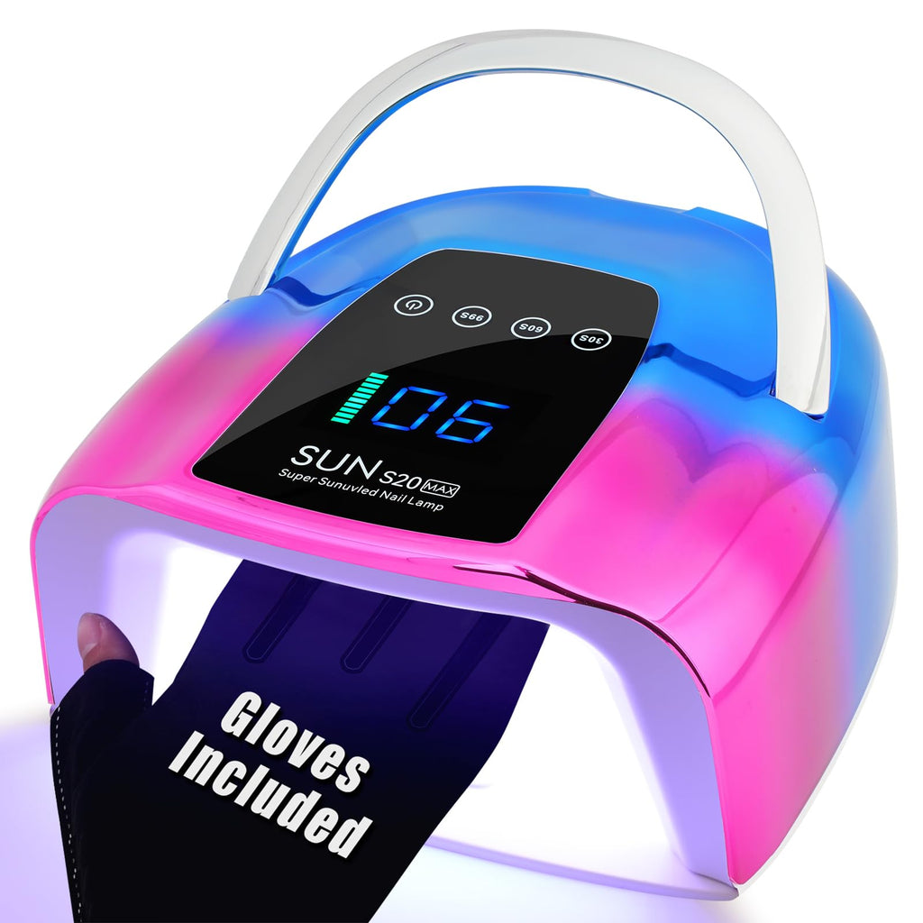 NailShow UV LED Nail Lamp Cordless 128W – Portable Gel Nail Dryer with 3 Timers & Auto Sensor
