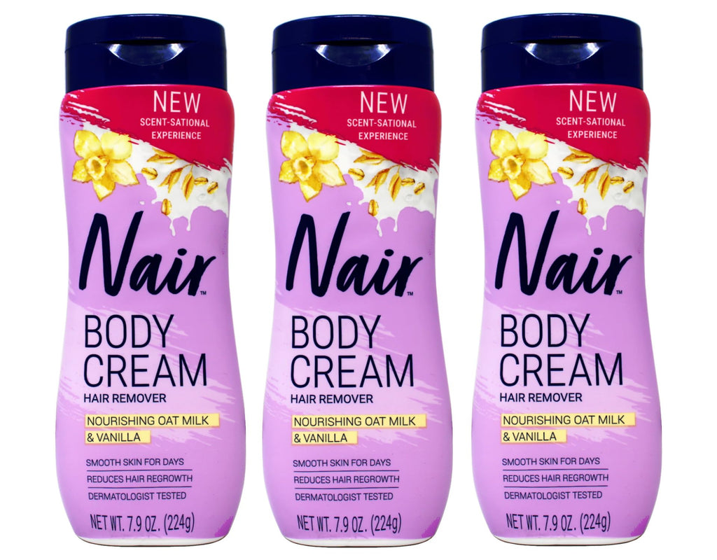 Nair Body Cream Hair Remover – Oat Milk & Vanilla (Pack of 3)
