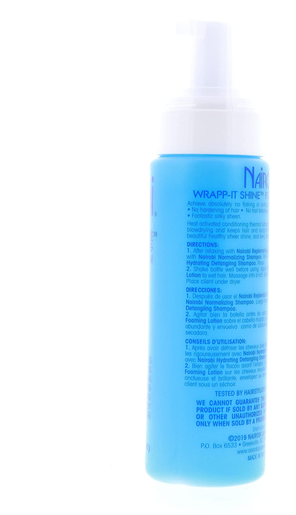 Nairobi Wrapp-It Shine Foaming Lotion 8oz – Lightweight Hydration