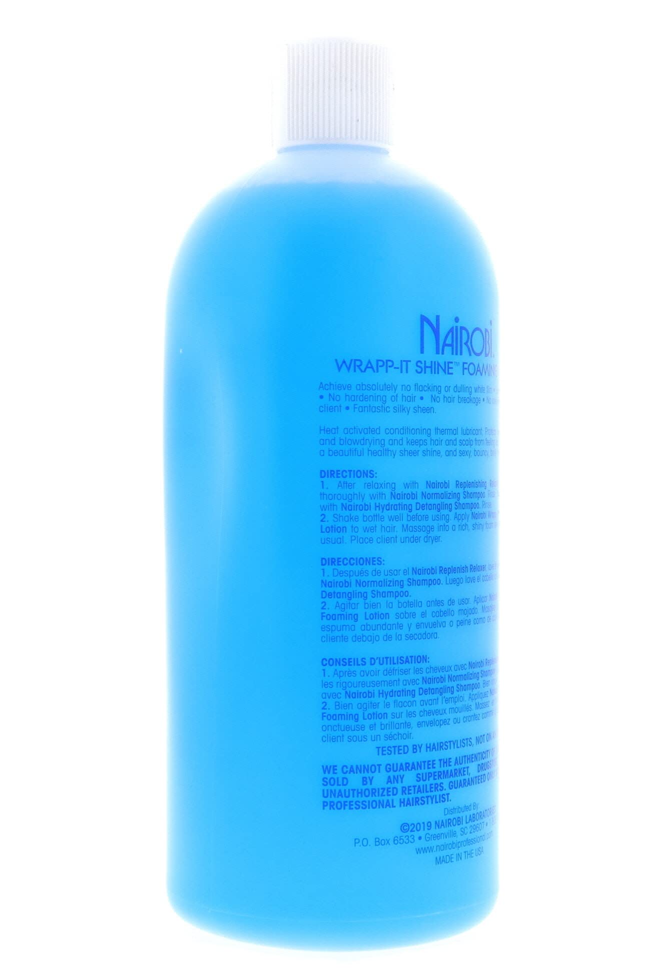 Nairobi Wrapp It Shine Foam Lotion 32 oz – Lightweight Foam for Shine & Wrap Styling