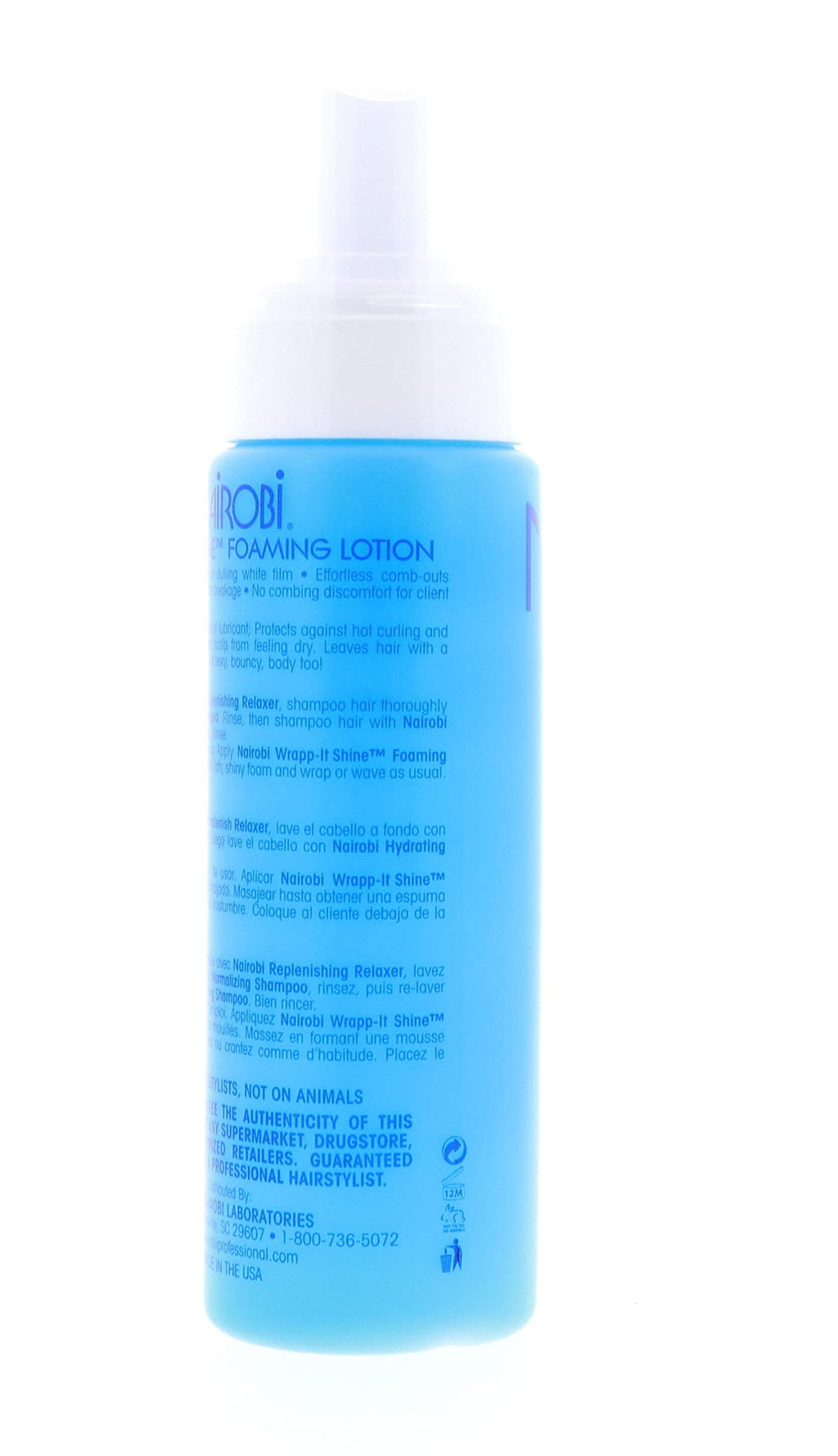Nairobi Wrapp-It Shine Foaming Lotion 8oz – Lightweight Hydration