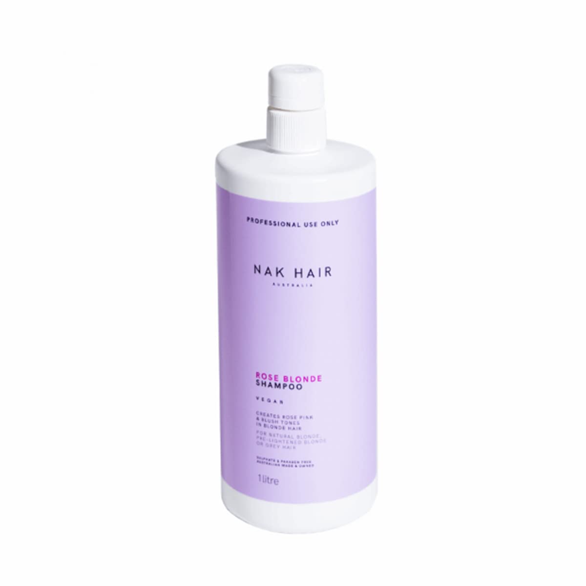 NAK Rose Blonde Shampoo 1L – Infuse Rose Pink & Blush Tones in Blonde Hair
