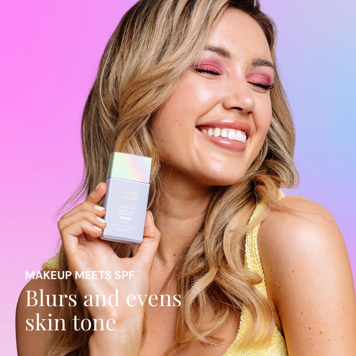 Naked Sundays CabanaGlow Sheer Tint SPF 50 – Lightweight Sunscreen Serum with Non-Nano Zinc Oxide