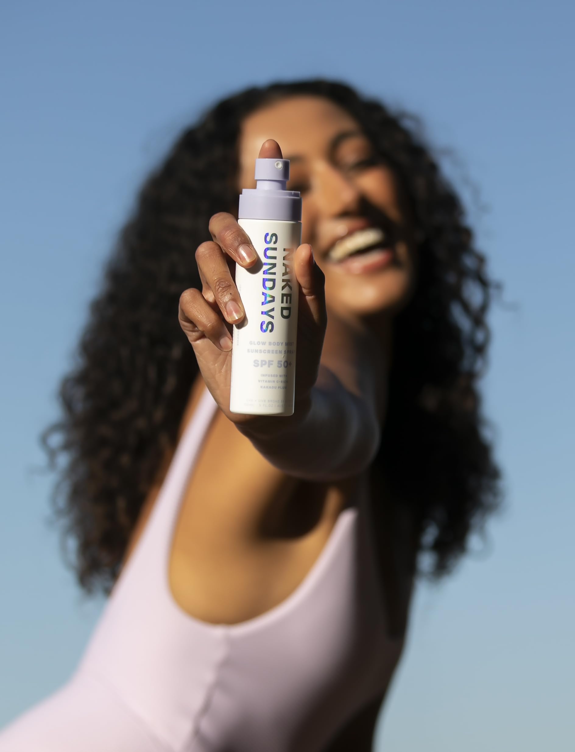 Naked Sundays SPF50+ Body Sunscreen Spray – Broad Spectrum UVA/UVB Protection, 150 ml Mist