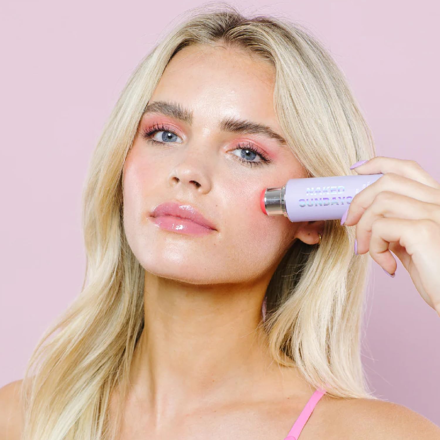 Naked Sundays SPF 50 Glow Balm Pink Pop – Peptide-Infused Blush Stick (8g)