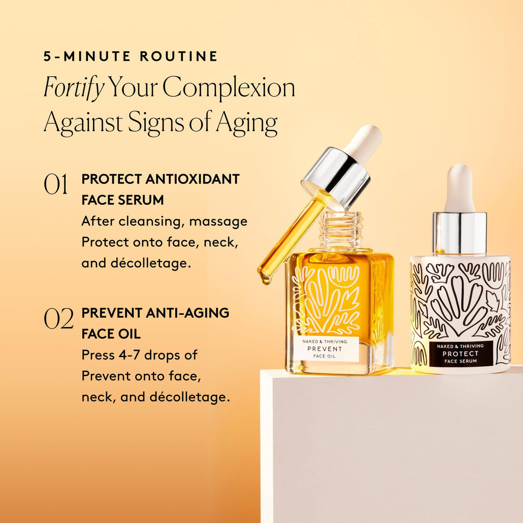 Naked & Thriving Limited Edition Day Set – Protect Antioxidant Day Serum + Prevent Anti-Aging Oil