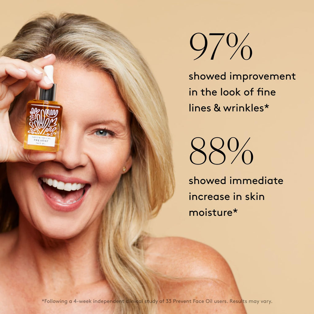 Naked & Thriving Prevent Anti-Aging Facial Oil – Vegan, Naturally Derived Skin Care (1.18 oz / 35 mL)