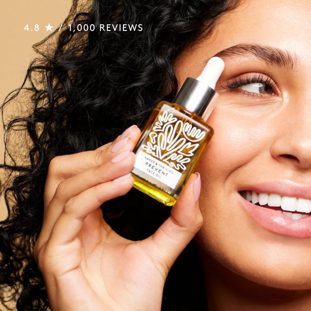 Naked & Thriving Prevent Anti-Aging Facial Oil – Vegan, Naturally Derived Skin Care (1.18 oz / 35 mL)